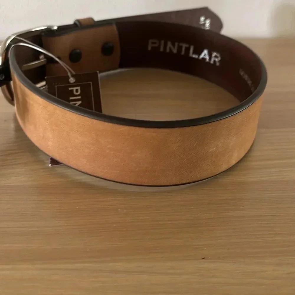 Pintlar light tan leather belt